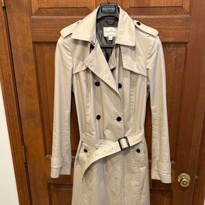 Banana Republic Classic Tan Trench Coat Jacket Medium Tall
